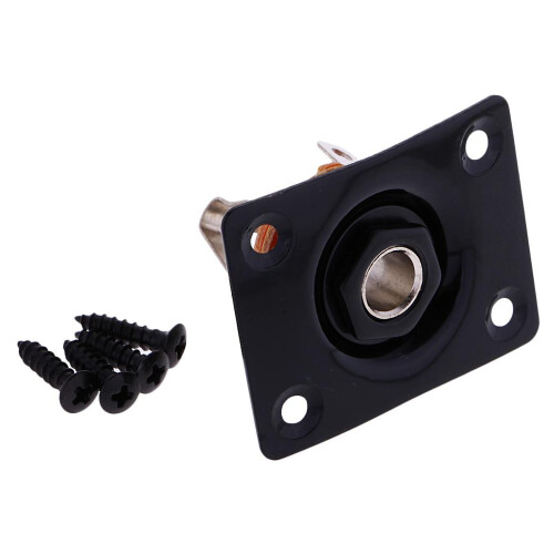 Rectangle Output Input Jack Plate Socket Plug for Electric Guitar Bass 1