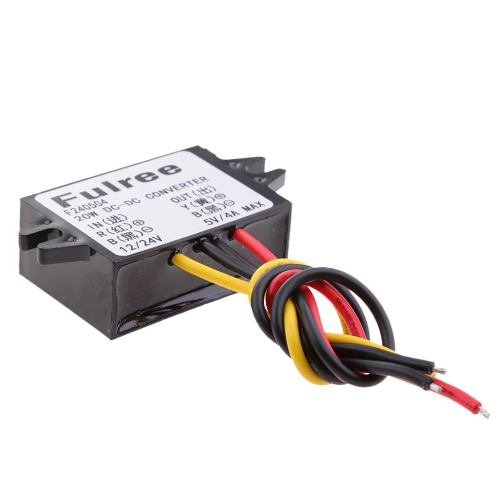 12V/24V To 5V 4A 20W Car Led Power Supply Waterproof Light 6901423379626