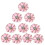 10pcs Metal Flower Rhinestone Buttons Flatback Embellishment Decor Pin 1