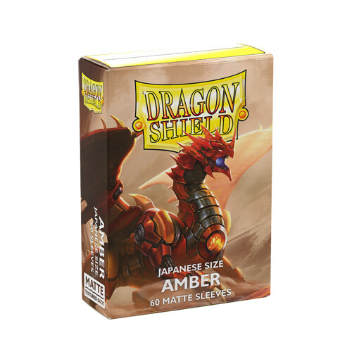 Asmodee Dragon Shield - Matte - Japanese Size (60) - Amber - Board Game