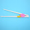 Children's Training Reusable Silicone Chopsticks, Flat Rounded Head, PP & ABS 10