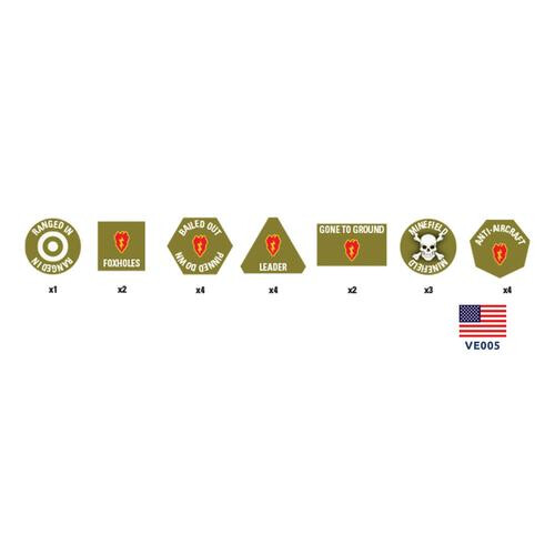 Flames of War: NAM -Tropic Lightning Token Set - Tabletop Miniatures Wargame