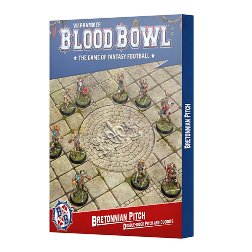 Games Workshop Blood Bowl: Bretonnian Team Pitch & Dugouts - Tabletop Miniatures Wargame