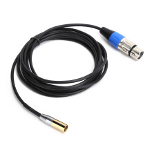 Mini-XLR 3-poliges Kabel männlich zu weiblich 3 m schwarz