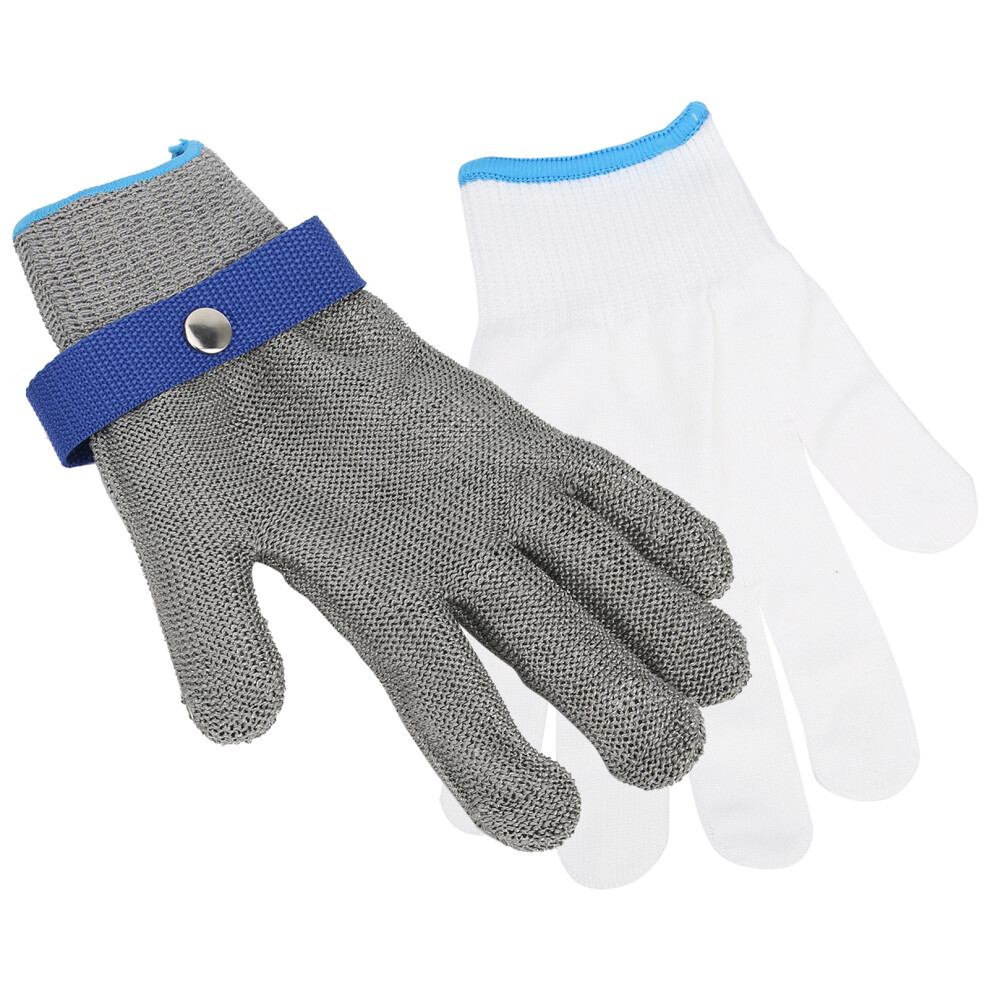 Anti-Cutting Steel Gloves Level 5 Safety Xs, Stainless Steel, Lab & Industrial 4671378620440
