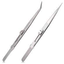 2Pcs Precision Stainless Steel Tweezers Set with Fine Tip and AntiStatic Coating for Electronics and Crafting