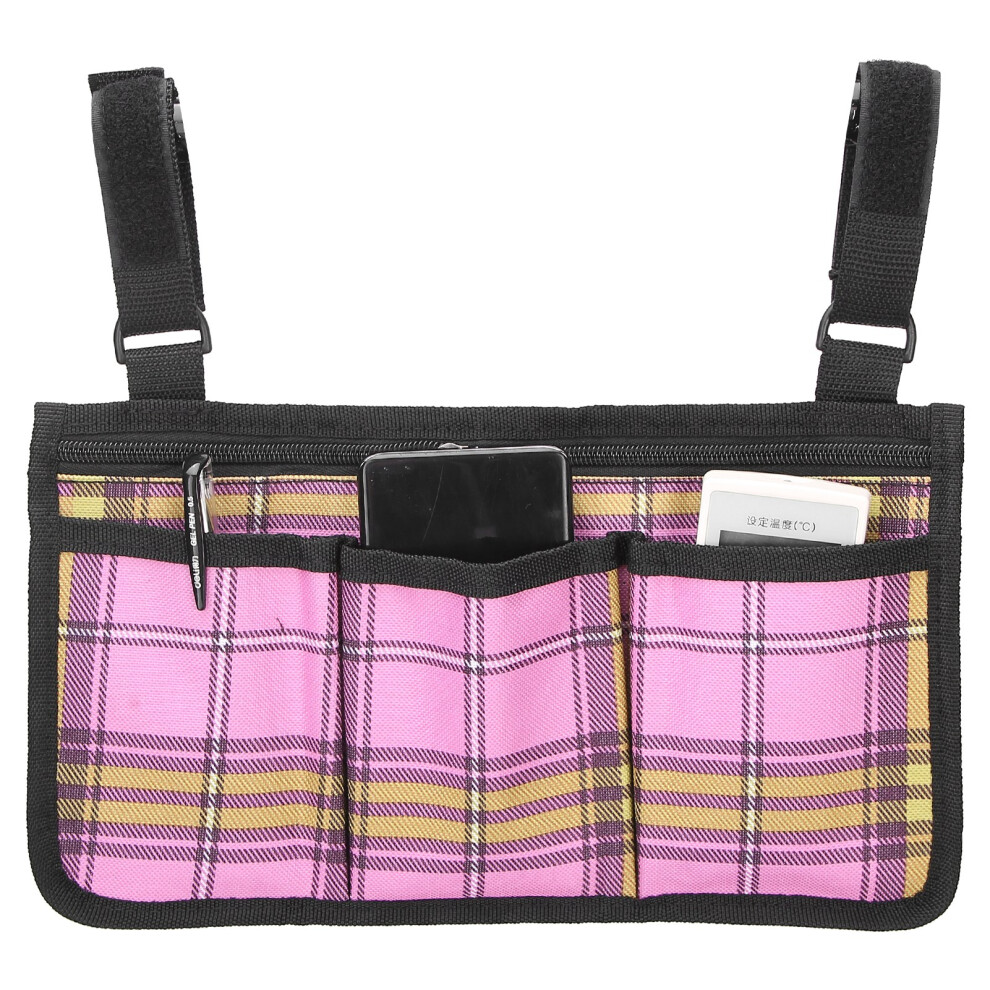 Waterproof Wheelchair Storage Bag Black 13L Durable Side Pocket Organizer