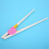 Children's Reusable Training Chopsticks with Flat Rounded Head, PP/ABS/Silicon 2