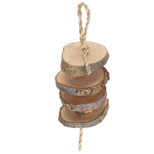 Jouets à mâcher en bois de pommier naturel pour la santé dentaire des petits rongeurs. Friandises comestibles non toxiques avec crochet pour