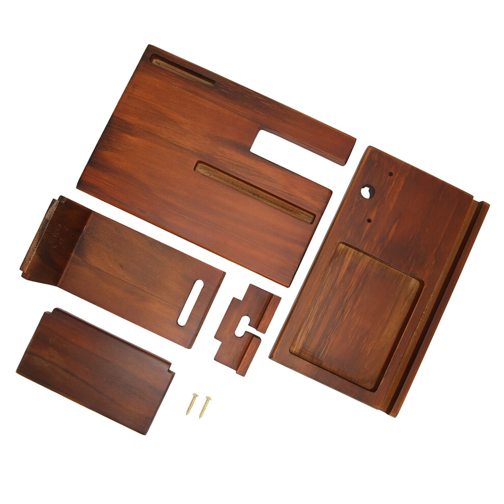 Wooden Phone Docking Station With Key Wallet & Glasses Holder 812G 7691375039202