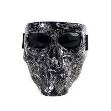 Motorbike OffRoad Riding Goggles Glasses Skull Face Mask For Tactical Helmet M88 MICH Open Face Black Frame Gray Lens