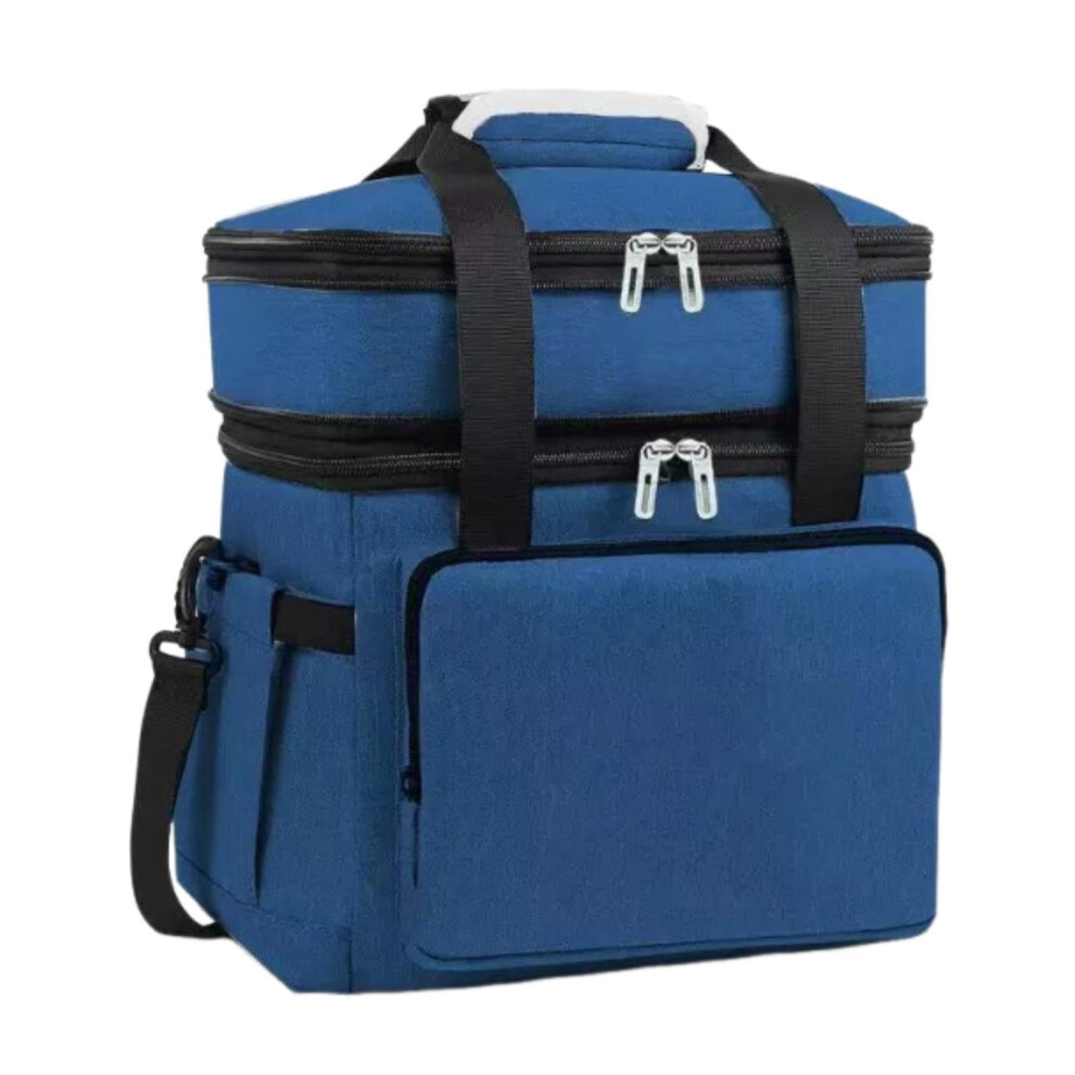 Backpack Navy Oxford Fabric For Backpacking And Work Laptop Compatible Blue 9347817382624