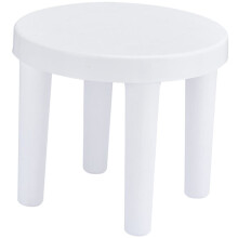 Three Legged Stepping Stool Kids Slip Stool, Bathroom Footstool, White 27x25 cm, Compact Living Room Stool