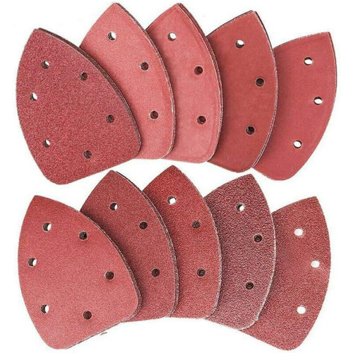 Mouse Sanding Sheets 20 Pcs 80 Grit Hook and Loop Sandpaper Sheets for Wood Metal Plastic 1