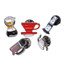 5 Stück Kaffeeopföpfer-Anstecker aus Legierung, leichte dekorative Broschen für Taschen & mehr