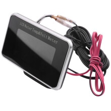 2 in 1 Car LCD Digital Gauge Voltage Pressure Water Temperature Meter Buzzer Alarm M10