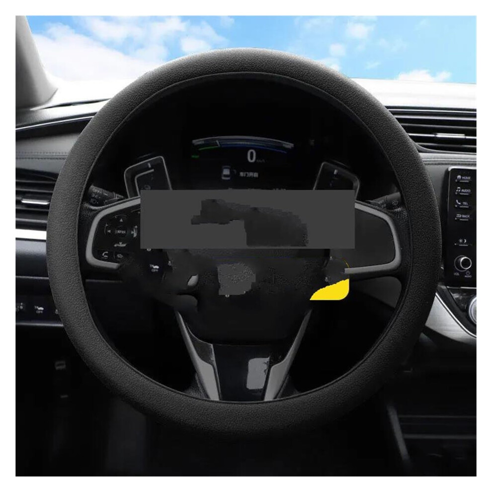 Car Steering Wheel Cover Universal Fit Antislip Onepiece Black 9199774509664