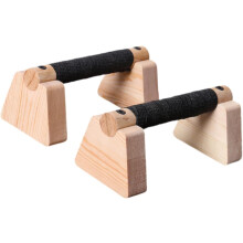 Fitness Pushup Bars Wooden Parallettes, AntiSlip Grip, Portable PushUp Stand For Fitness, Gymnastics