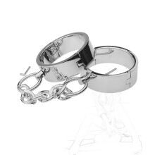 BDSM Handcuffs Stainless Steel Restraints for Couples Adjustable Secure Wrist Bondage Play