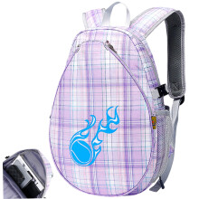 Kids Tennis Bag Waterproof Lightweight Backpack With Mesh Pockets Large Capacity 11x15.8x5.9 Purple Racket Bag For Teens