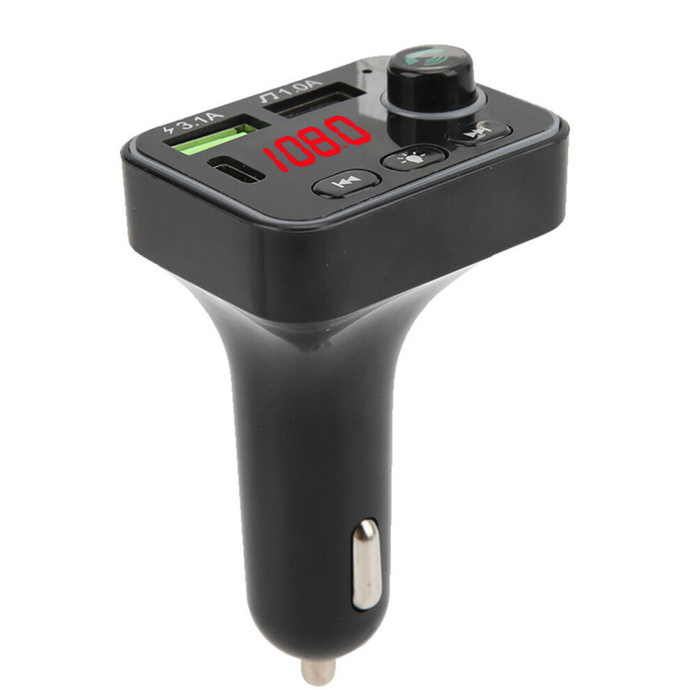 Wireless Bluetooth 5.0 Fm Transmitter Mp3 Player Car Charger With Mood Ing Light 7901378626294