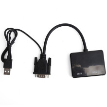 VGA to VGA HDMI Dual Screen Splitter Adapter 1080P Support Black High Def