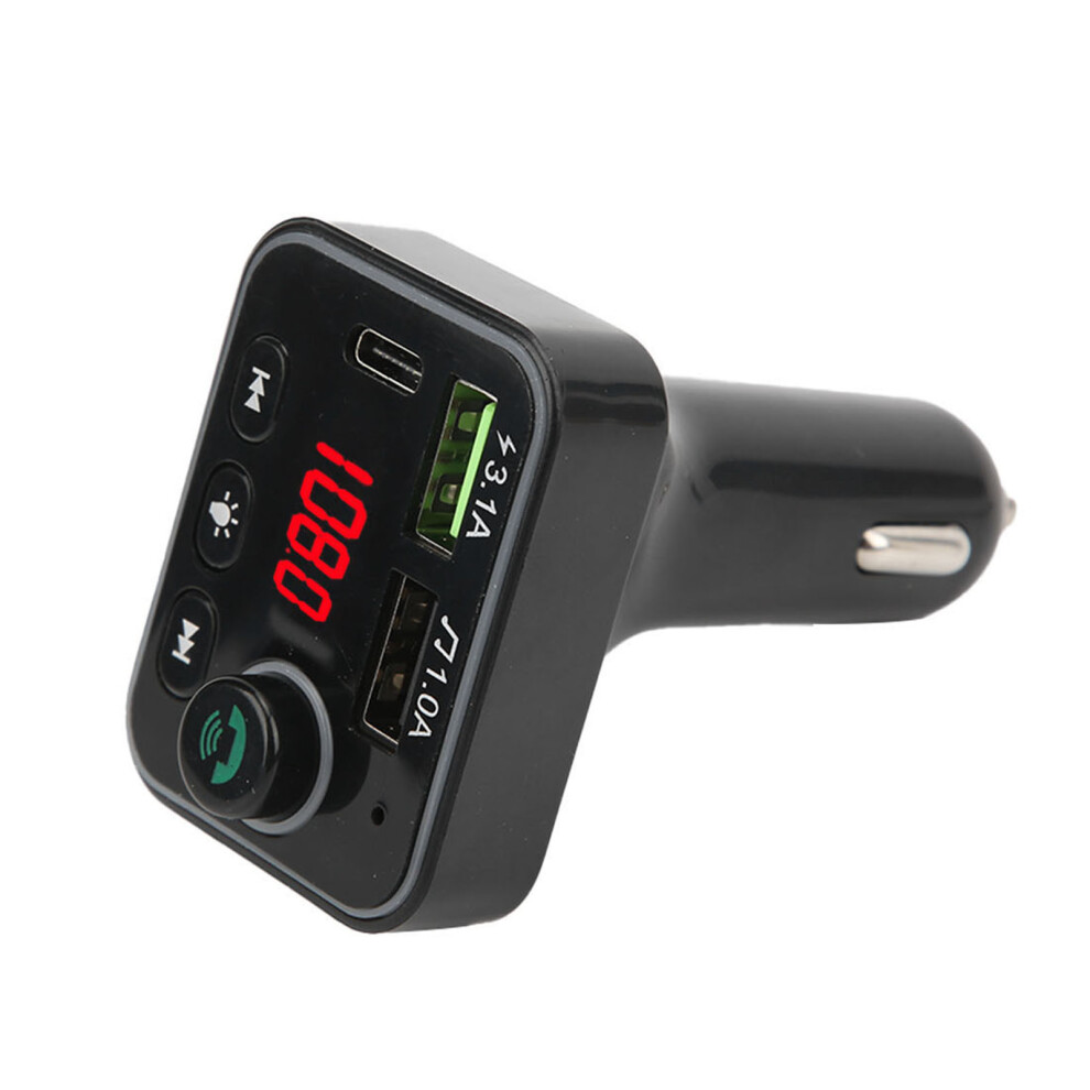 Car Fm Transmitter With Bluetooth 5.0 & Dual Usb Supports Mp3 Playback Light 4961378629087