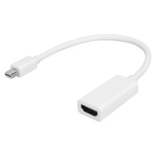 Mini DisplayPort til HDMI-adapter Full HD1080p4K Ultra HD Letvægts, robust, slank, kompakt og bærbart design til komplet stationær arbejdsstation