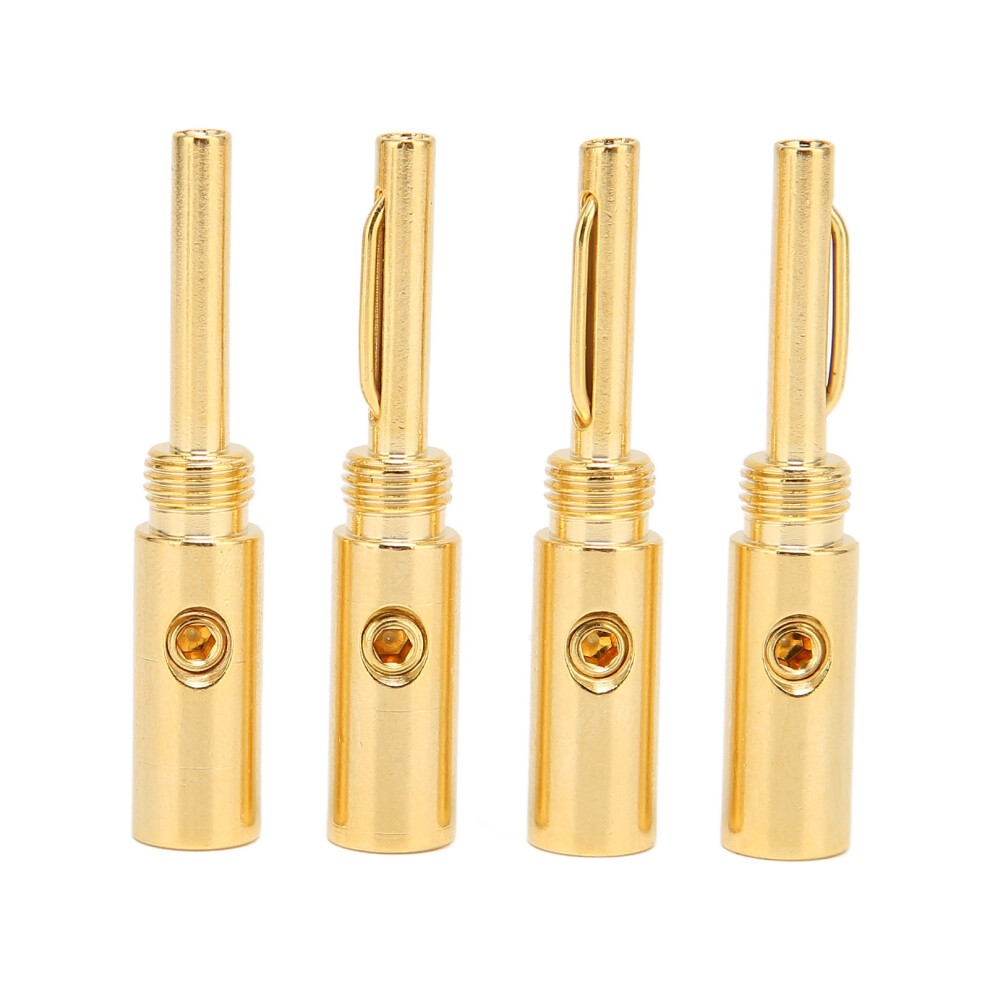 Plated Banana Plug, Open Screw Design For Easy Installation, Speaker Cable With Secure Contact And Corrosion Resistance, Binding Posts Compatible Gold 9176269210328