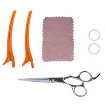 Steel Hair Cutting Shears With Finger Rest, Microserration And Ergonomic Handles For Salons And Home Use (Convex Blades, Long Lasting Sharpness)