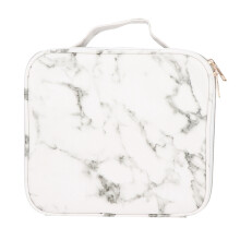 Waterproof make-up organizer tas voor dames met marmerprint, cosmetische etui met verstelbare vakken, reistas voor make-up, grote capaciteit,