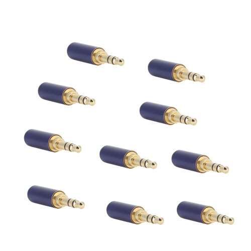 10 pièces de connecteurs jack équilibrés plaqués-or 3,5 mm