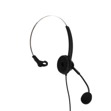 Headset pre call centrum s mikrofónom s potlačením hluku, ovládaním hlasitosti a stlmením pre firemné telefóny kompatibilné s RJ9,