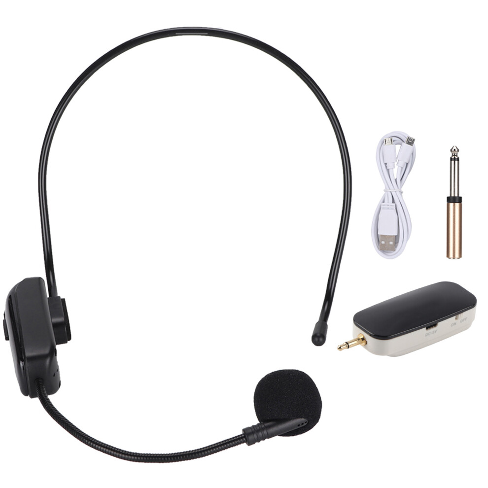 Uhf Wireless Microphone Headset With Automatic Id Frequency Anti-Interference For Professional Presentations, Hi-Fi Acoustic Technology Ensures Clear 9012494152142