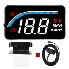 Display head-up universale per tutti i veicoli, tachimetro con indicatore di temperatura dell'acqua, avviso di velocità eccessiva, illuminazione