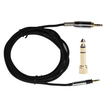Csere audiokábel Sennheiser fejhallgatóhoz, bővítőkábel 6,35 mm-es adapterrel, Plug and Play, prémium hangminőség, kompatibilis a