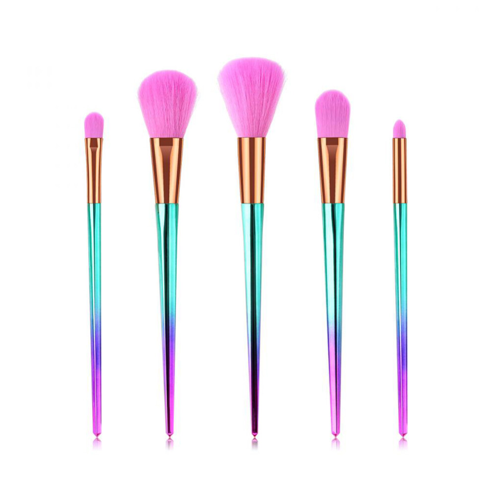 Non Shedding Makeup Brushes With Mermaid Design Soft Synthetic Fibers For Sensitive Skin Multifunctional Eye Brush Set Sturdy Handles For Long