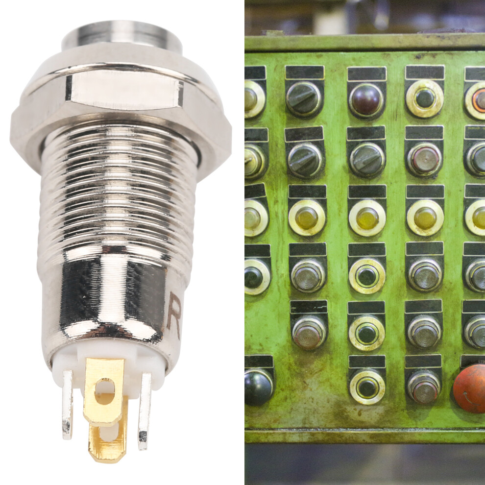 8Mm Waterproof Led Push Button Switch 3V 1A Ip65 Green 5081378630551