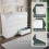 Vida Designs (White) Glinton Modern 8 Drawer Chest Bedroom Home Storage 7