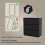 Vida Designs (Black) Denver 3 Drawer Bedside Cabinet Storage Chest 8