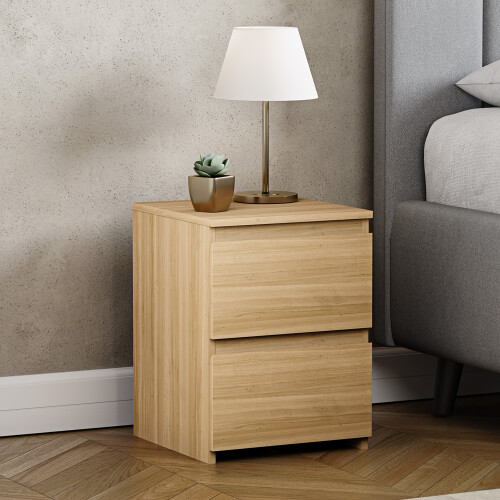 Vida Designs (Pine) Denver 2 Drawer Bedside Chest Side End Cabinet