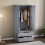 Vida Designs (Grey) Glinton 2 Door 2 Drawer Wardrobe Bedroom Storage 4