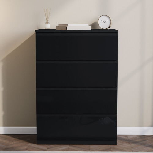 Vida Designs (Black) Glinton Modern 4 Drawer Chest Bedroom Home Storage 2