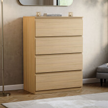 (Pine) Denver 4 Drawer Chest Bedroom Storage Unit