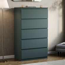 (Jasper Green) Denver 5 Drawer Chest Garment Storage Bedroom Unit