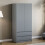 Vida Designs (Grey) Denver 2 Door 2 Drawer Wardrobe Bedroom Storage 1
