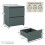 Vida Designs (Jasper Green) Denver 2 Drawer Bedside Chest Side End Cabinet 2