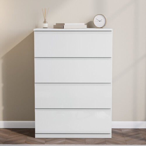 Vida Designs (White) Glinton Modern 4 Drawer Chest Bedroom Home Storage 2