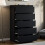 Vida Designs (Black) Denver 5 Drawer Chest Garment Storage Bedroom Unit 6