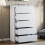 Vida Designs (White) Denver 5 Drawer Chest Garment Storage Bedroom Unit 5